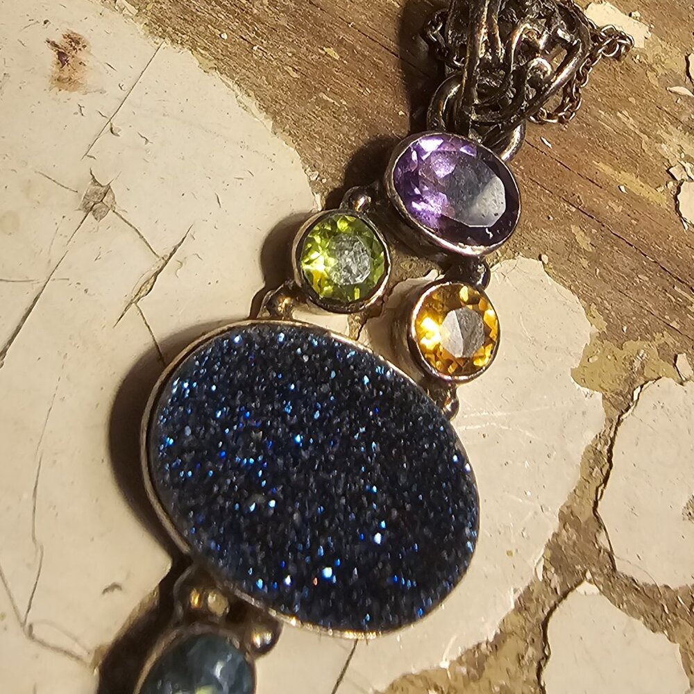 Sterling silver necklace and pendant - Picture 2 of 8